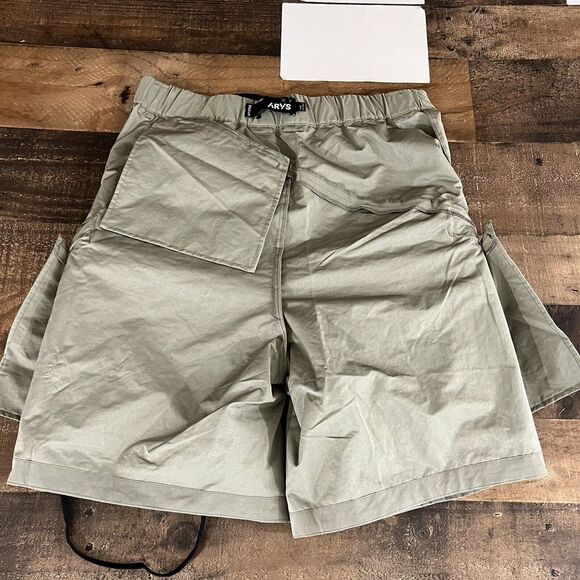 ARYS Dealer Shorts Mens Sz Medium Cargo Nylon Suede Removable Pockets Greygreen - Picture 10 of 16